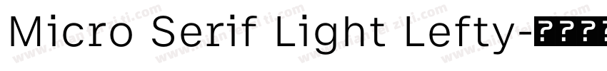 Micro Serif Light Lefty字体转换